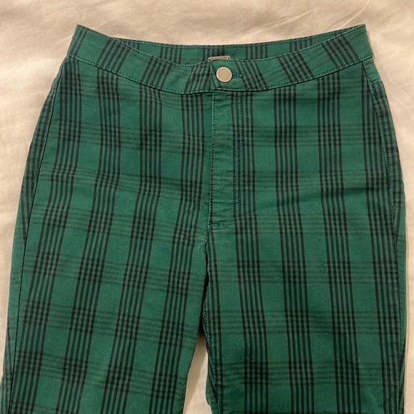 Free People Plaid Skinny Pants - Picture 3 of 4